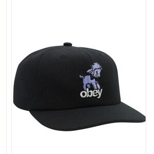 Rare Obey Lamb 6 Panel Classic Snap Black New With Out Tags Mens One Size